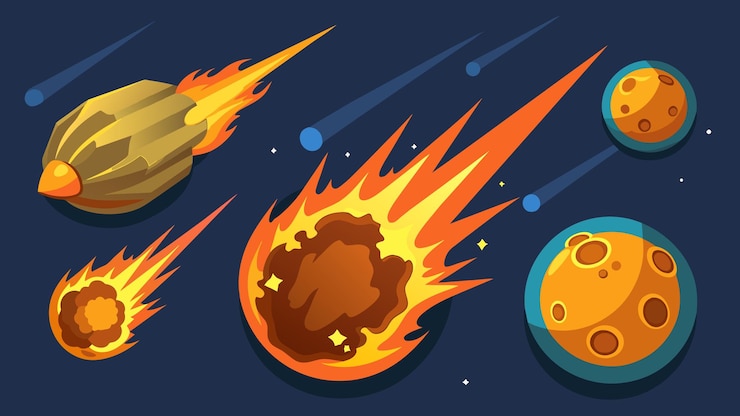 Vector meteor vector graphics illustration eps source file format lossless scaling icon design
