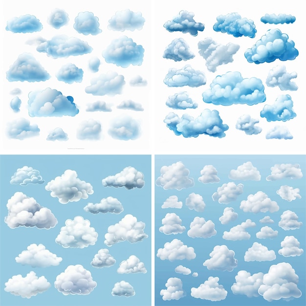 Vettore previsione meteorologica cielo morbidezza atmosfera panorama nuvoloso vento soffice fumo morbido