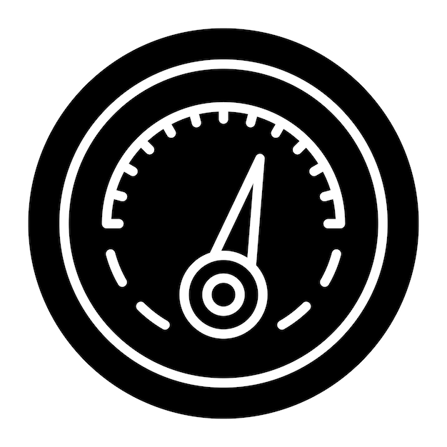 Meter Glyph Solid Black Illustration