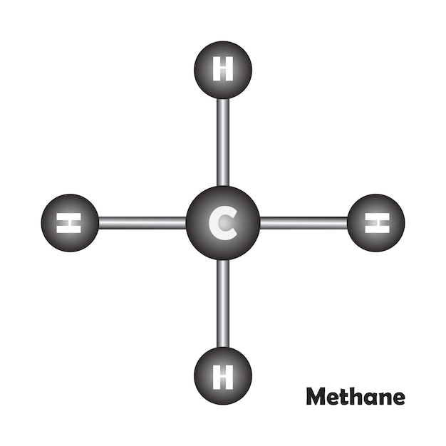 Vector methane molecule icon