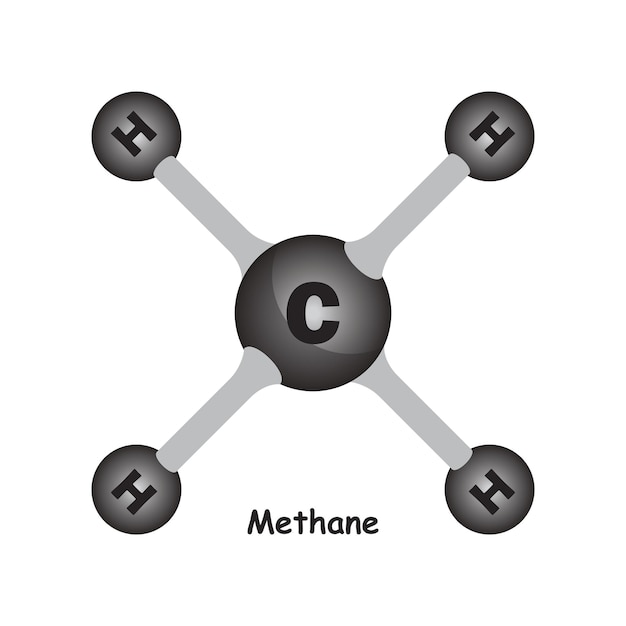 Methane molecule icon