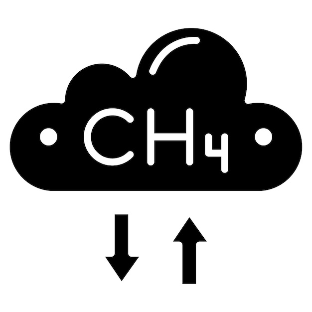 Methane-vectorillustratiestijl