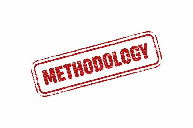 Vector methodologie vierkante grunge stempel