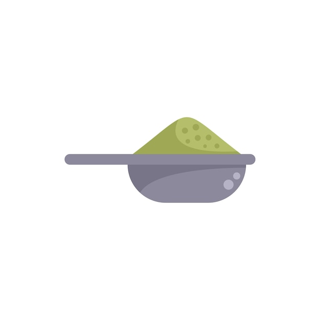 Metingslepel met een stapel matcha-poeder