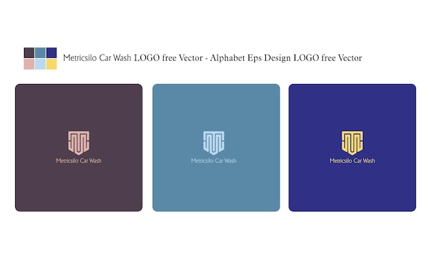 Metricsiloカーウォッシュロゴ無料ベクターアルファベットEpsデザインロゴ無料ベクター