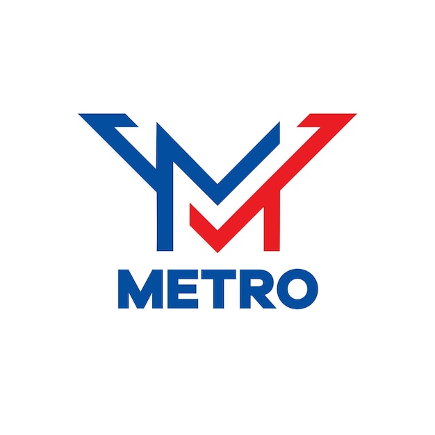 Vector metro-logo en icoonontwerp