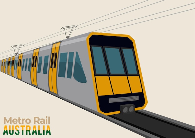 Vettore metropolitana ferroviaria australia