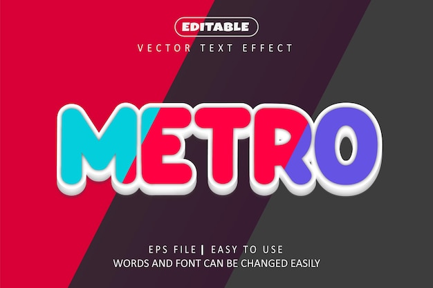 Metro text