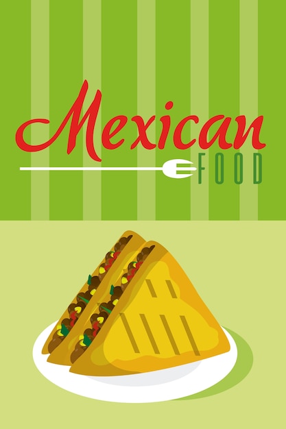 Vector mexicaans van de de kaart vectorillustratie van het voedselmenu grafisch ontwerp