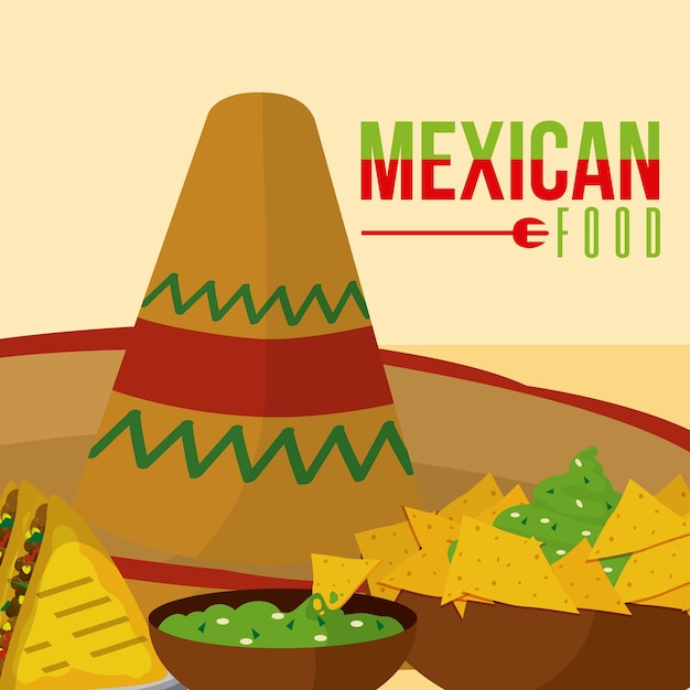 Mexicaans van de de kaart vectorillustratie van het voedselmenu grafisch ontwerp