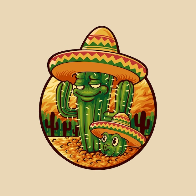 Mexicaanse cactust cartoon afbeelding