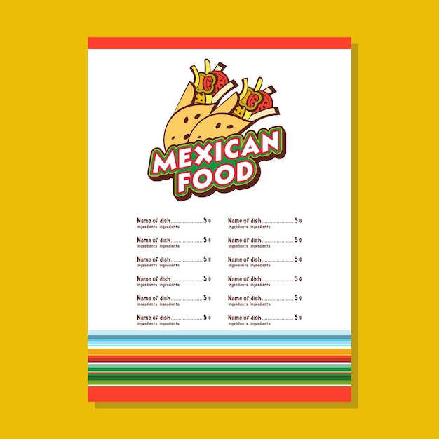 Mexicaanse keuken. een set van populaire mexicaanse gerechten. fast food.
