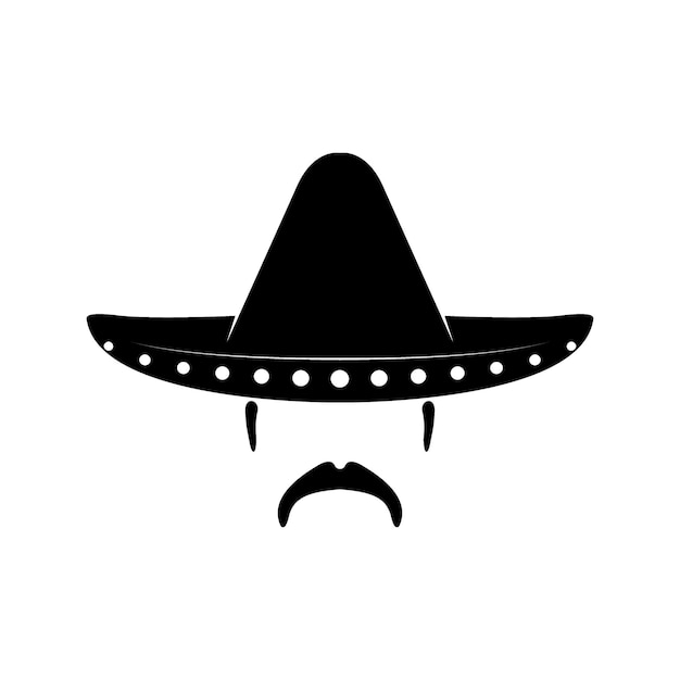 Vector mexicaanse man met sombrero en snor