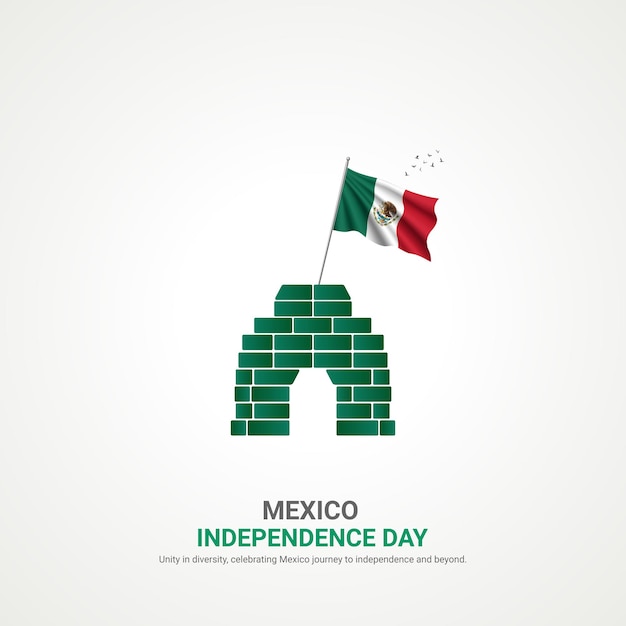 Mexicaanse Onafhankelijkheidsdag: Creatieve advertenties, ontwerp, post, vector, 3D-illustratie