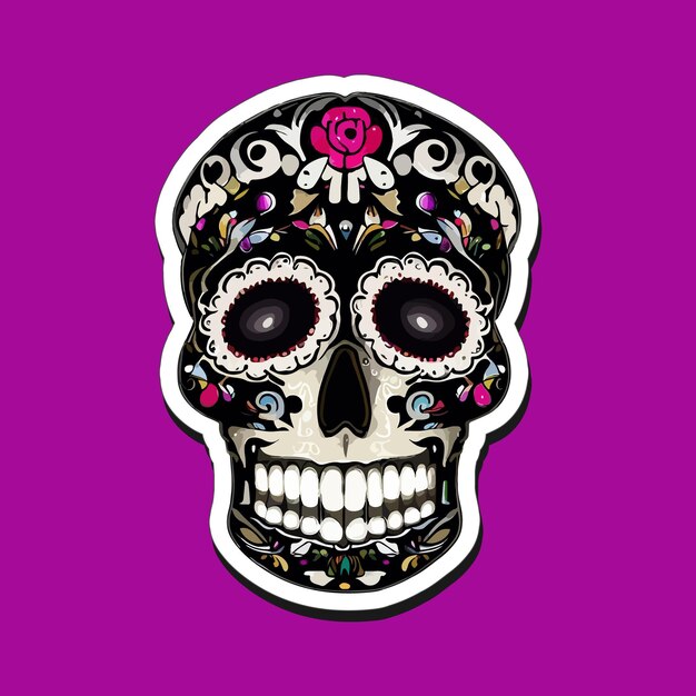 Mexicaanse schedelstickers zijn ontworpen om de Dag van de Doden te vieren