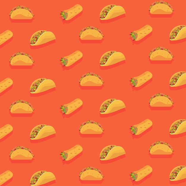 Mexicaanse taco's en burrito's patroon