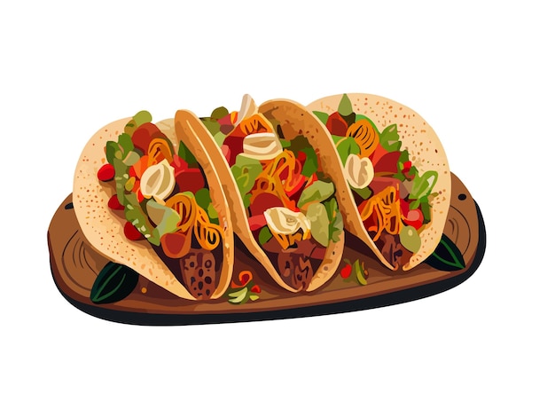 Mexicaanse Tacos Poster voor fastfood snack en afhaalmenu