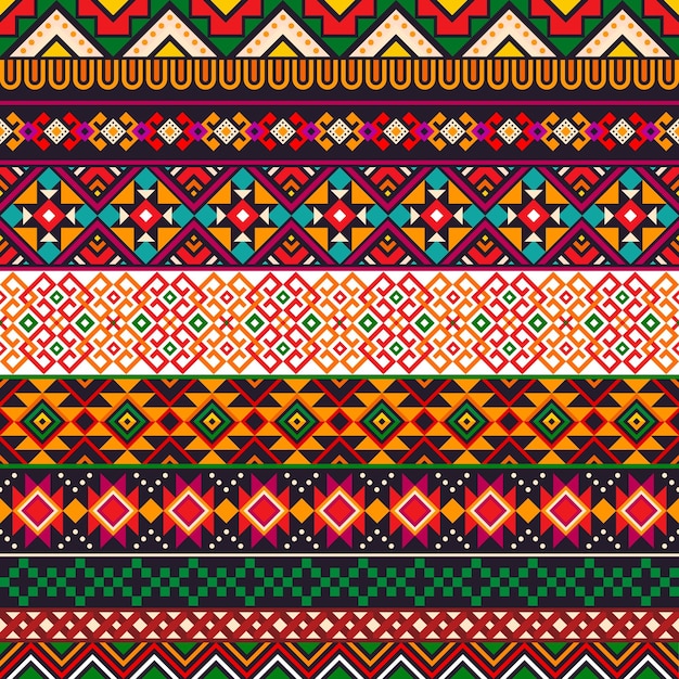 Mexican border pattern ethnic geometric background