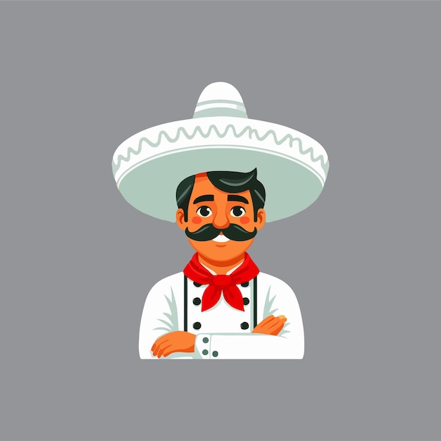 Вектор Мексиканский шеф-повар ай создал изображение