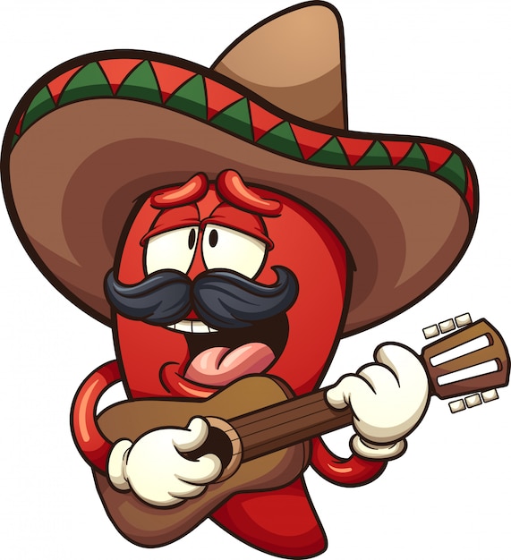 Vector mexican chili pepper