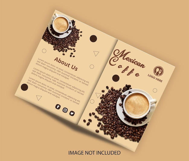 Mexican coffe poster design template