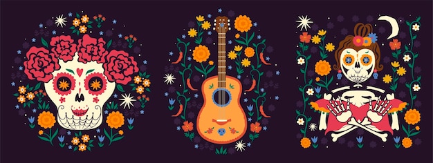 Mexican collection of compositions in the mood of the day of the dead.