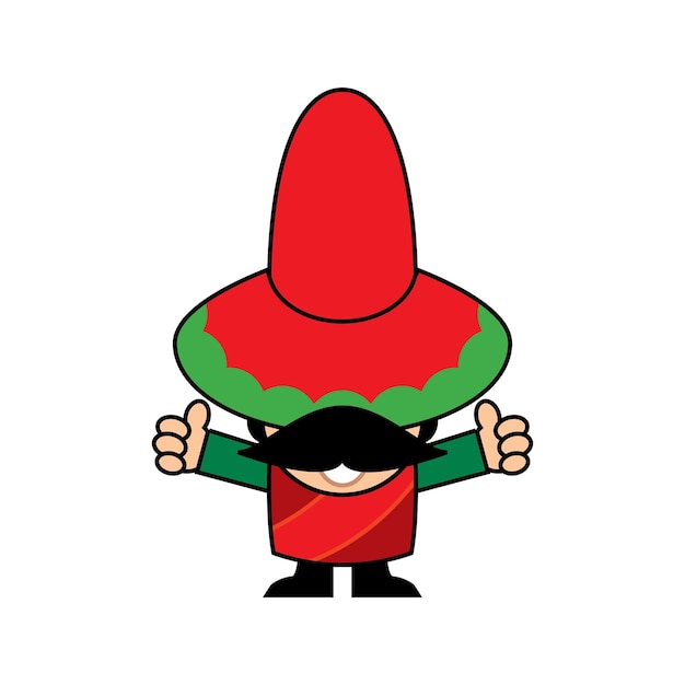 mexican culinary mascot flat vector element