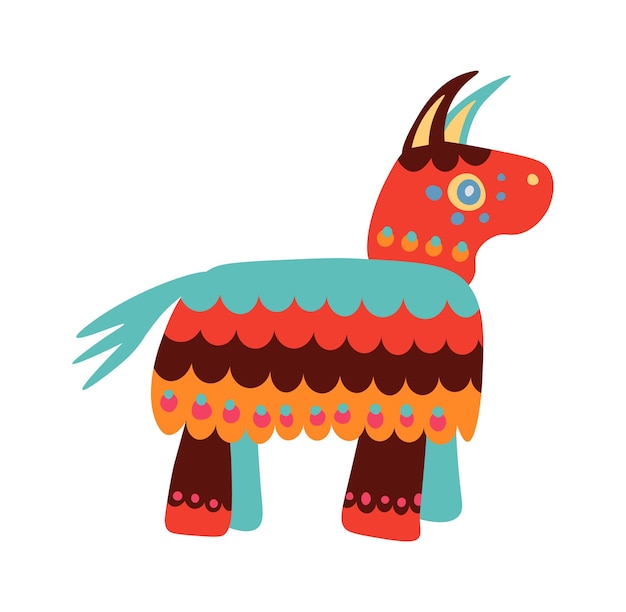 mexican culture horse symbol vector illustration