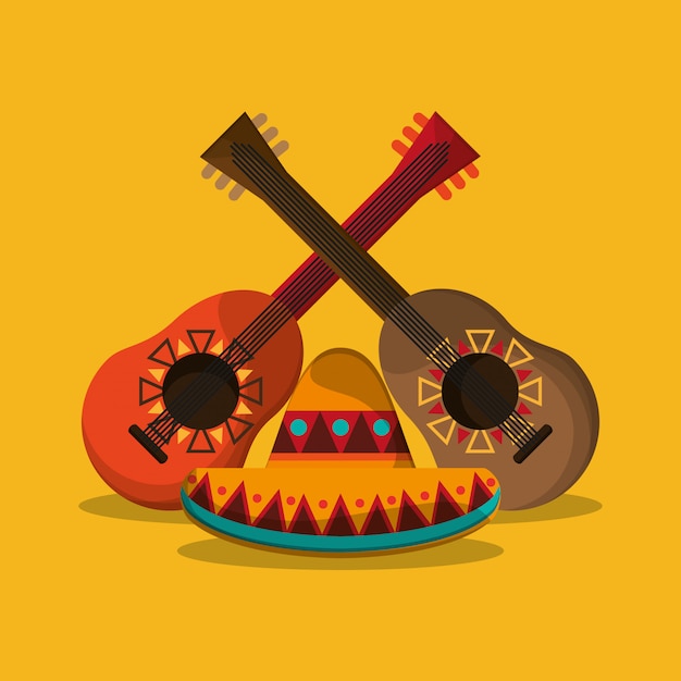 Vector mexican culture related icons image