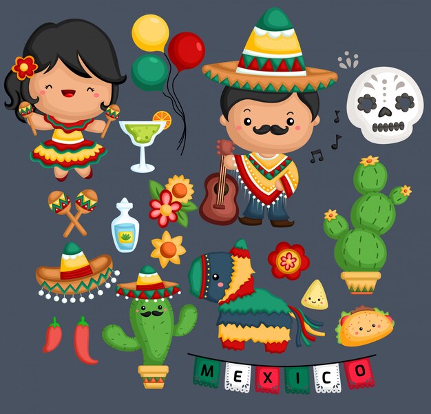 Vector mexican culture and tradition