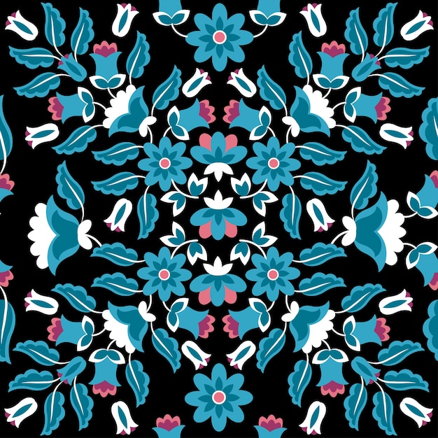 Vector mexican embroidery ethnic seamless pattern