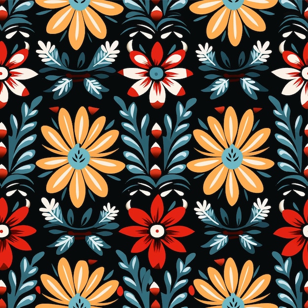Vector mexican embroidery mexican pattern mexican background surface