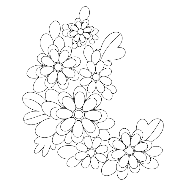 Mexican embroidery symmetrical composition coloring page