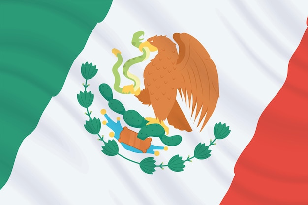Плакат с мексиканским флагом