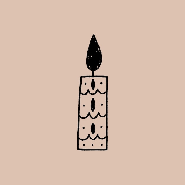 Vector mexican folk candle