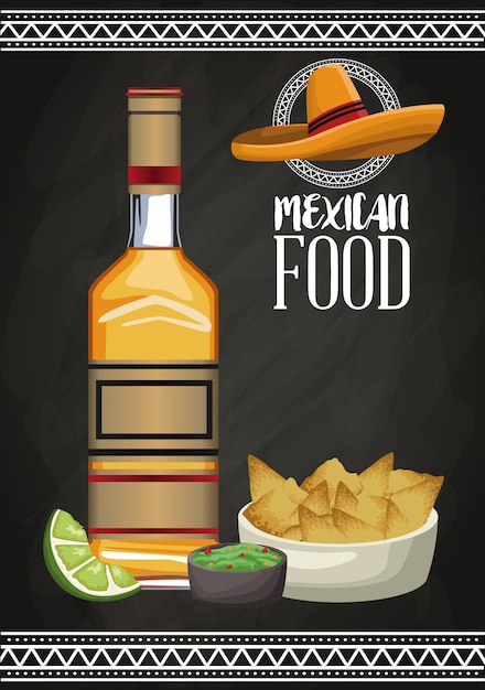 Vector mexican food brochure