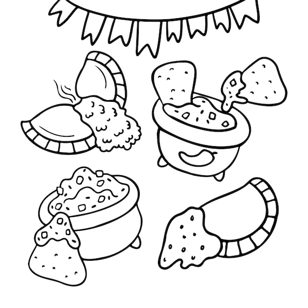 Mexican food coloring page