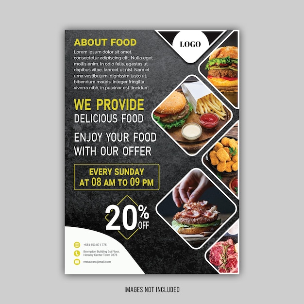 Vector mexican food flyer