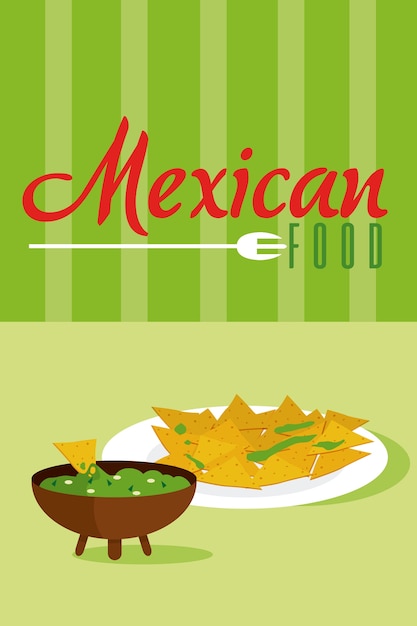 Mexican food menu card vector illustration graphic design