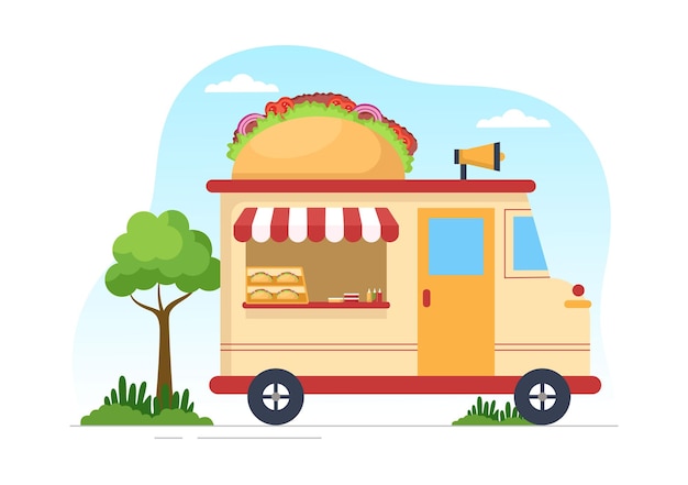 Vector mexican food restaurant with various of delicious traditional cuisine on flat illustration