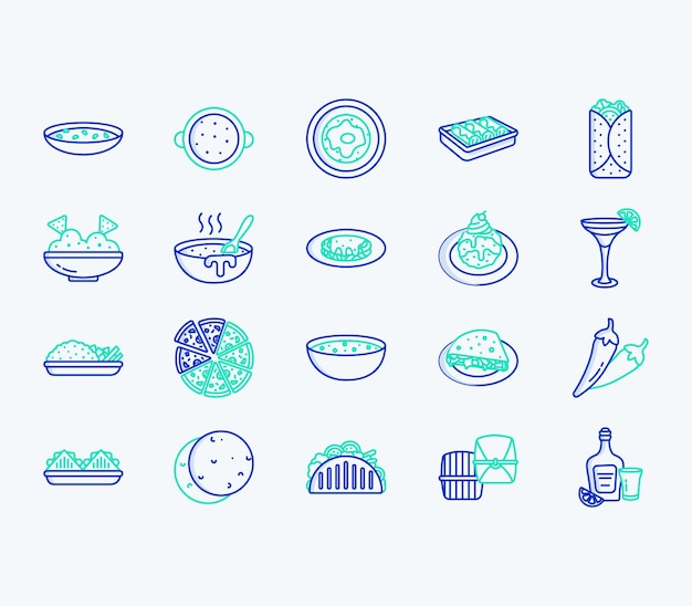 Mexican food vector icon illustration