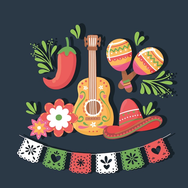 Mexican guitar maracas