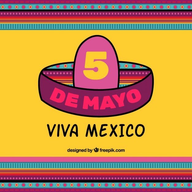 Mexican hat illustration for cinco de mayo