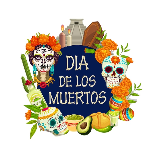 멕시코 휴일 Day Of Dead 또는 Dia De Los Muertos