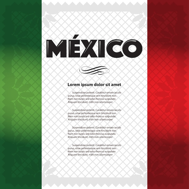 Vector mexican holiday page template