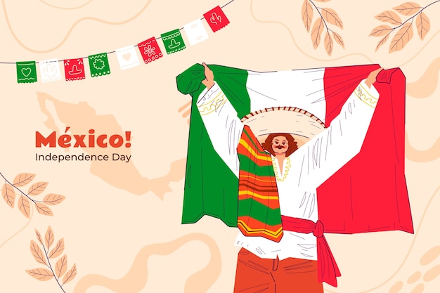 Vector mexican independence day background