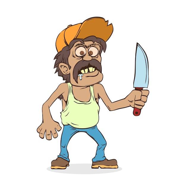 Mexican man with a knife