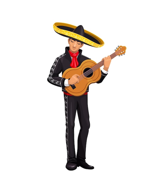 Vector mexican mariachi musician character