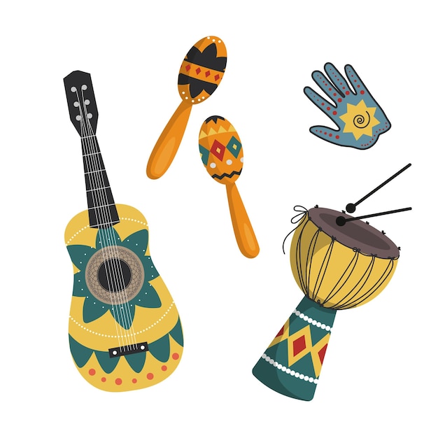 mexican maracas instruments 3661453 Vector Art at Vecteezy