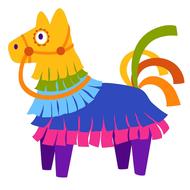 メキシコのピナタ馬やラマ シンコ・デ・マヨ・パレード メキシコのフィエスタ